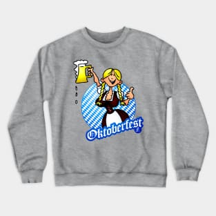 Oktoberfest - girl in a dirndl Crewneck Sweatshirt